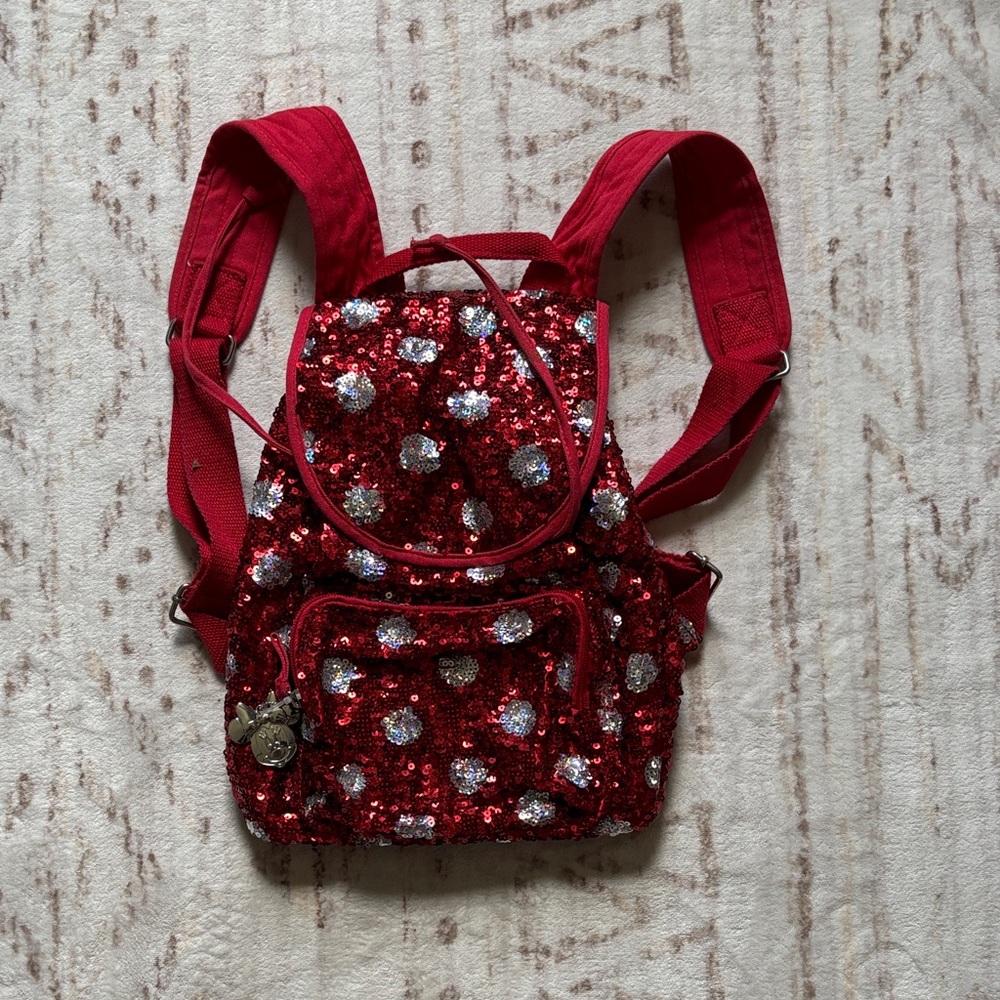 Sequin Red Backpack